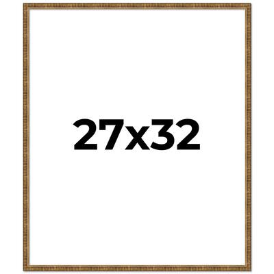 27x32 Frame Gold Kingsley Distressed Solid Wood Picture Frame Width