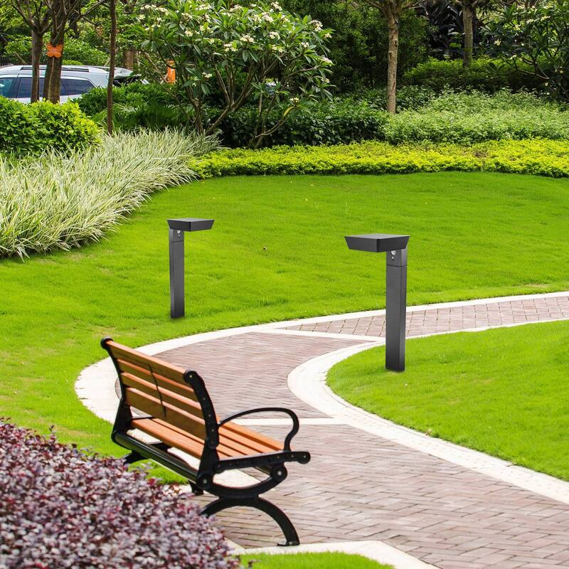 2-Pack Solar Outdoor Light Pathway Dusk to Dawn Garden Lighting 1985 - 1985-600-2B