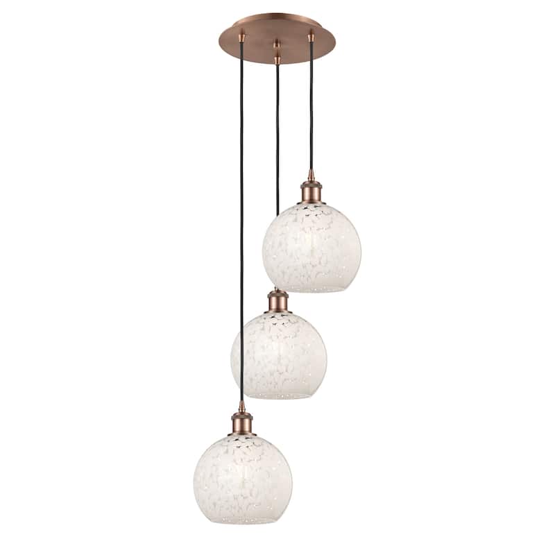 Innovations Lighting 113B-3P-36-15 White Mouchette Pendant White