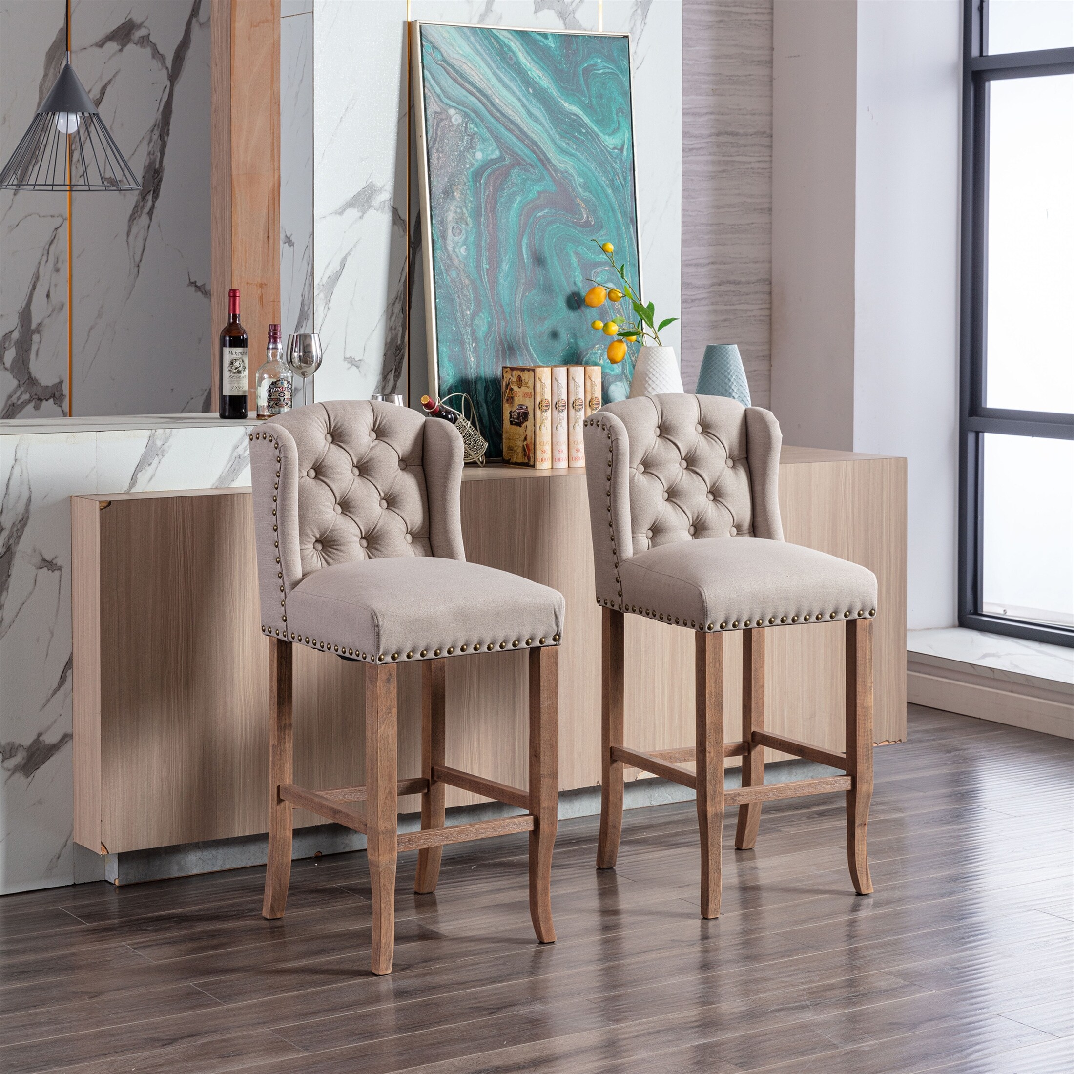 Tufted bar 2025 stool chairs