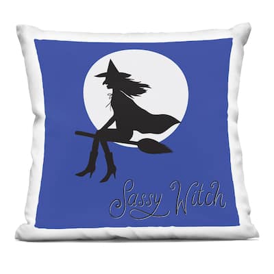 Stupell Sassy Witch & Full Moon Decorative Printed Throw Pillow Design by Sazerelli Designs