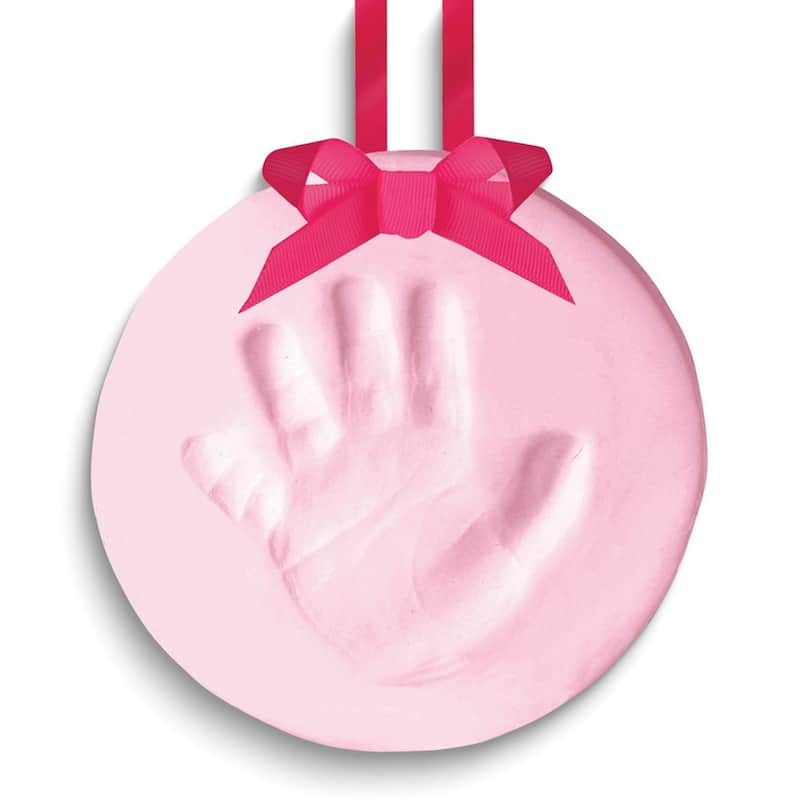 Curata Pink Babyprints Keepsake Pink 6"Ornament with Clay Tools and Instructions