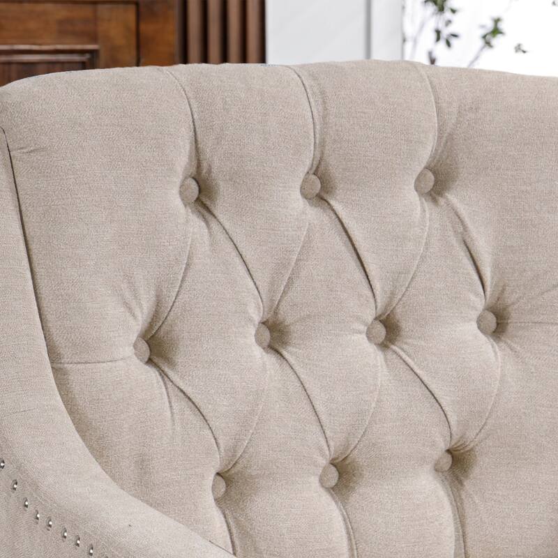 Mid-Century Modern Accent Chair Single Sofa Chair with Solid Wood Legs