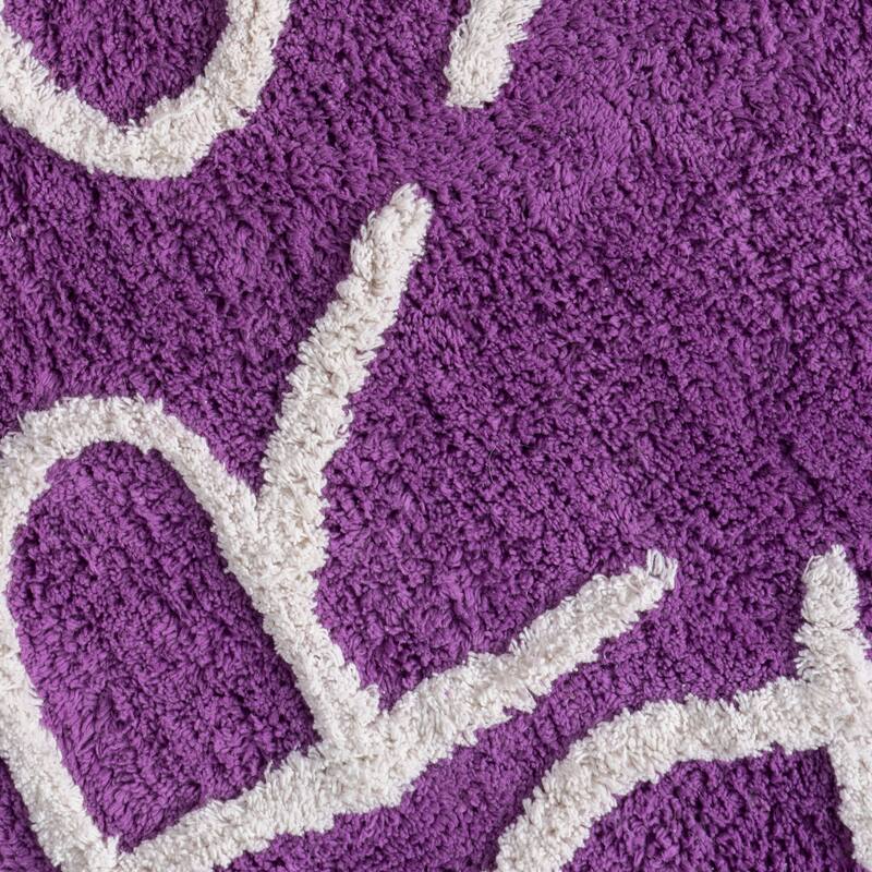 Nuloom Alphabet SpinClean Washable Round Rug