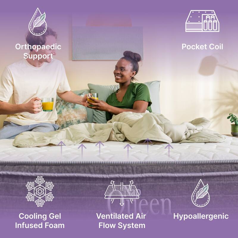 NapQueen Victoria 8" Cooling Gel Hybrid Mattress