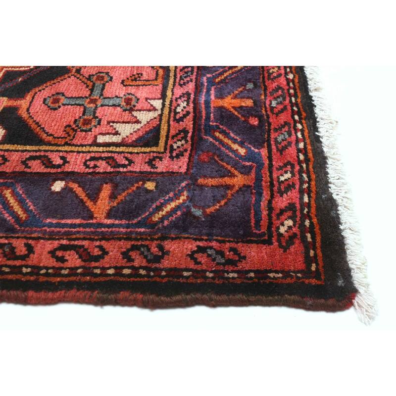 ECARPETGALLERY Hand-knotted Anadol Dark Red Wool Rug - 3'7 x 9'7