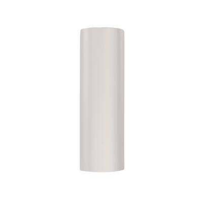 Justice Design Group Ambiance ADA Tube Gloss White Closed Top Wall Sconce