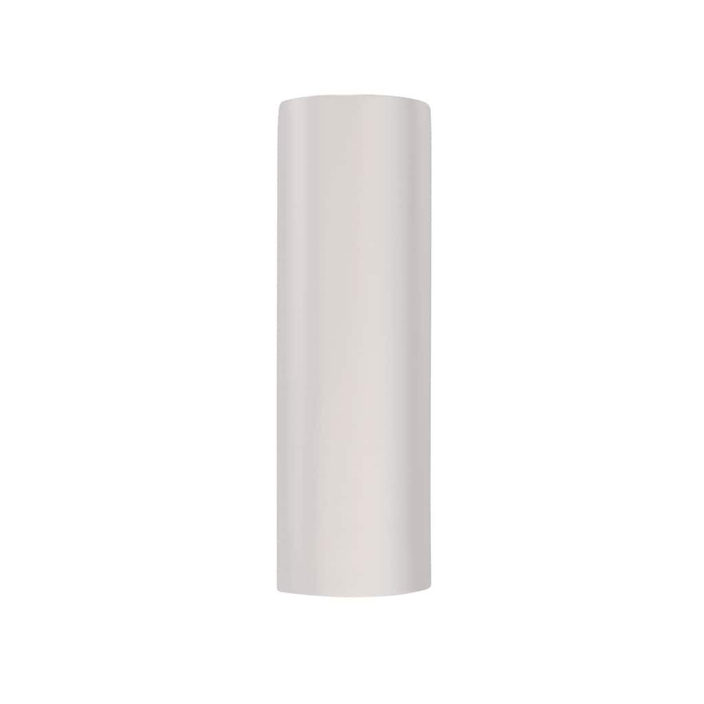Justice Design Group Ambiance ADA Tube Gloss White Closed Top Wall Sconce