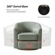 preview thumbnail 18 of 49, HULALA HOME Althea Modern Genuine Leather Swivel Barrel Chair with Solid Wood Base