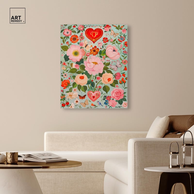 Festival of Flowers Canvas by Art Remedy, Gallery Wrapped