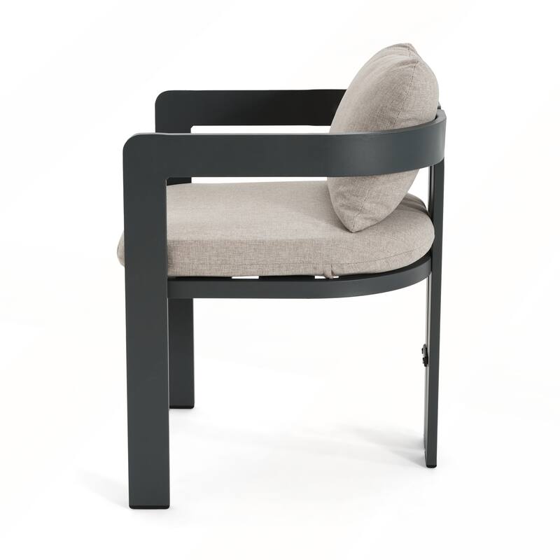 Patio Outdoor Aluminum Dining chair Set of 2