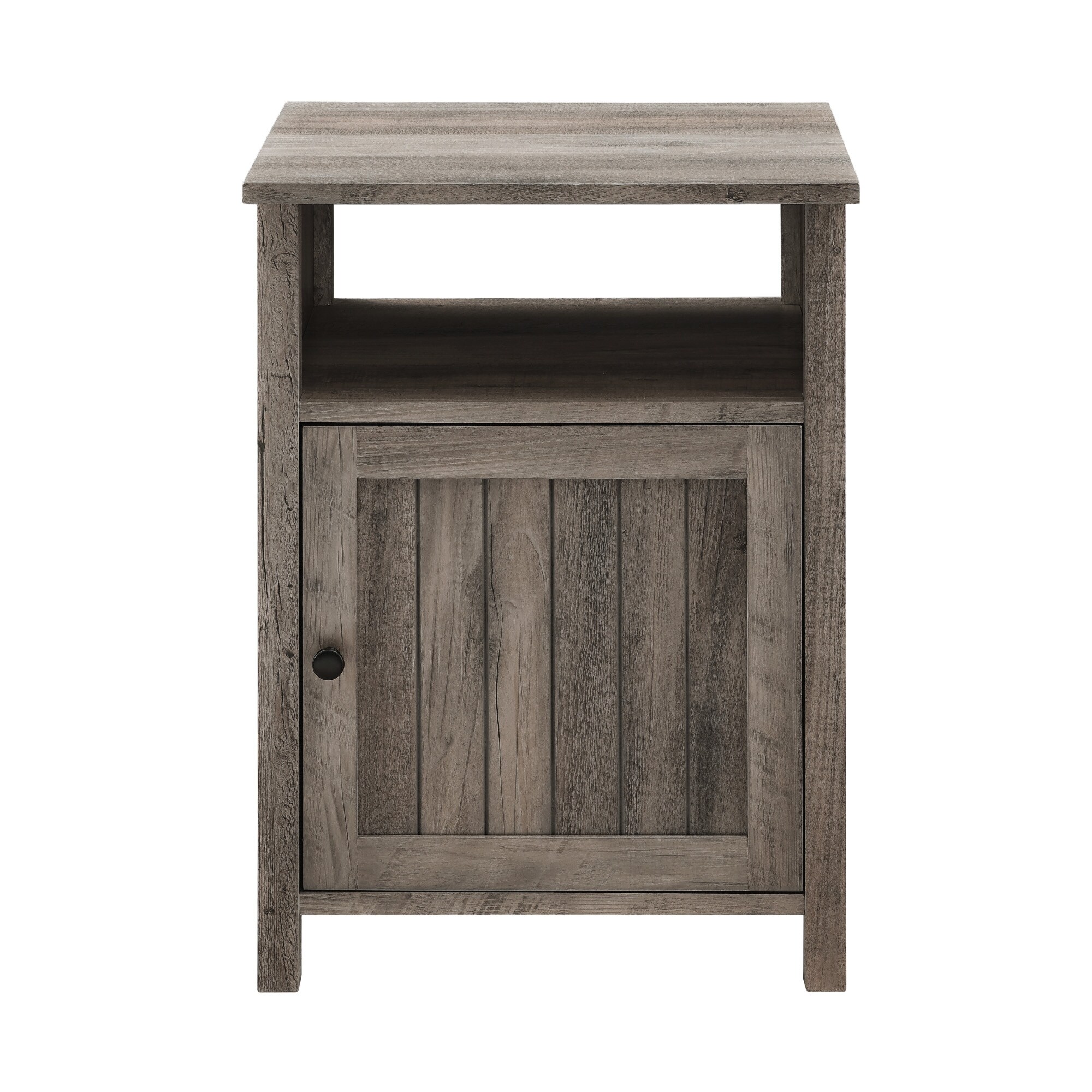 better homes & gardens modern farmhouse 1 door nightstand with 2 usb ports