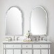 preview thumbnail 4 of 4, Curved Beveled Wall Arch Mirror - 40" - Silver