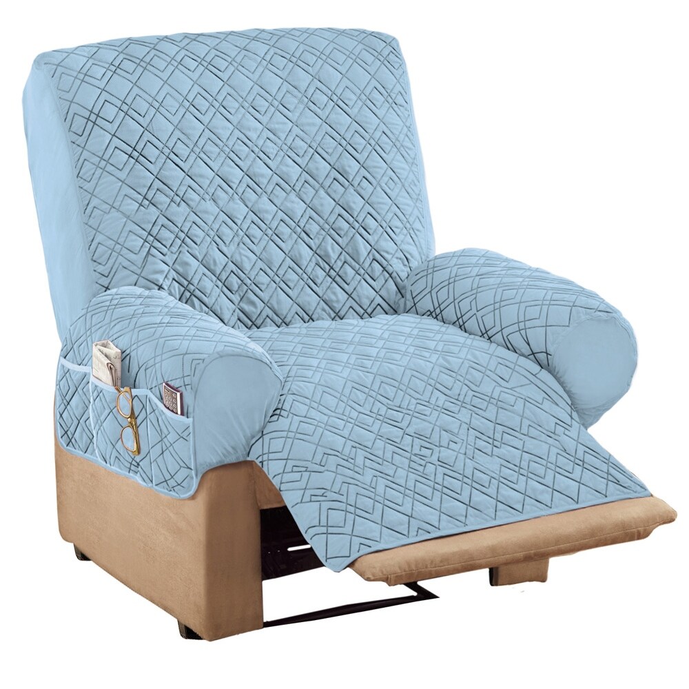 Blue recliner cover new arrivals