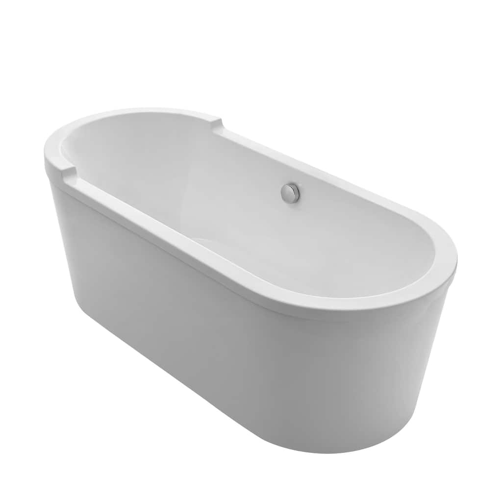 Whitehaus Bathhaus Acrylic Soaking Tub with Center Drain, Drain