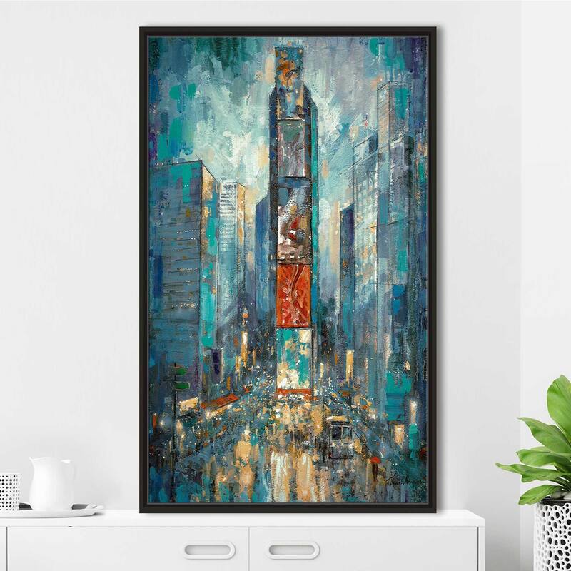 "City of Lights" by Ruane Manning Print on Floating Canvas