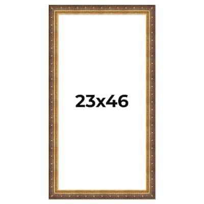 23x46 Frame Gold Real Wood Picture Frame inches Interior Frame Depth 1 inches Museo Bronze Ornate Photo Frame with UV Acrylic