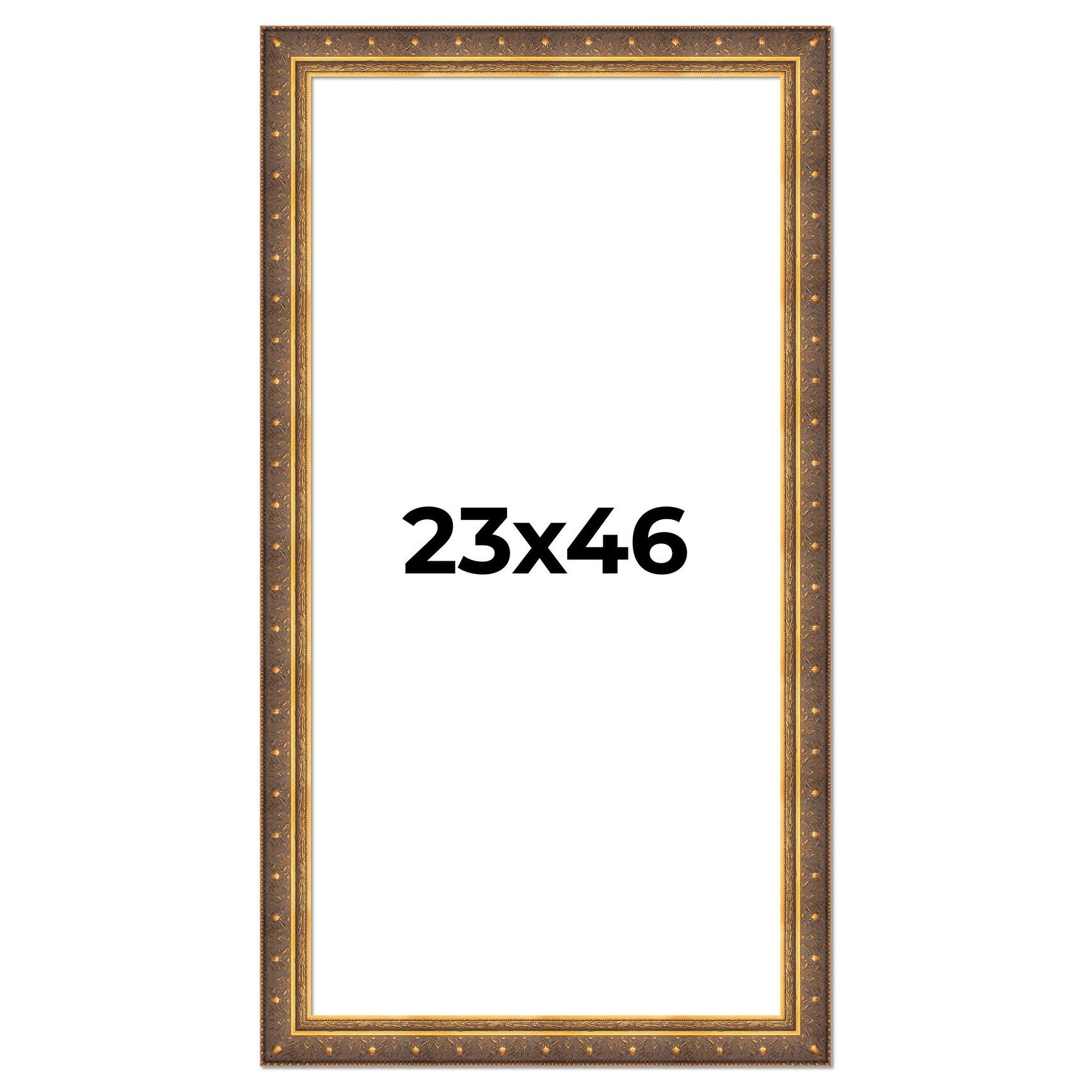 23x46 Frame Gold Real Wood Picture Frame inches Interior Frame Depth 1 inches Museo Bronze Ornate Photo Frame with UV Acrylic