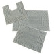 preview thumbnail 12 of 11, 3-Piece Diamond Border Skid-Resistant Bath Rug Set