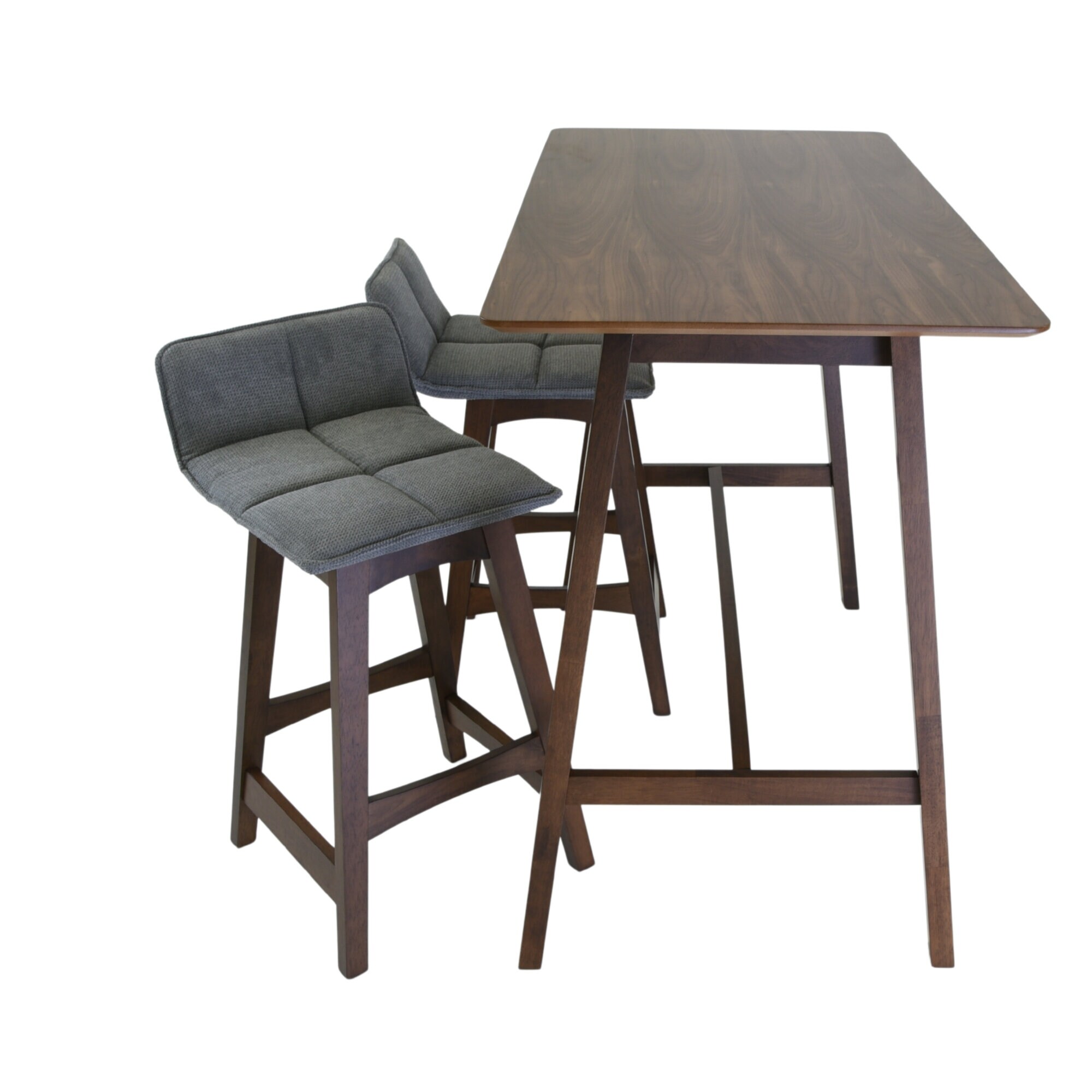 Zenvida Mid Century 3 Piece Counter Height Pub Dining Set ...