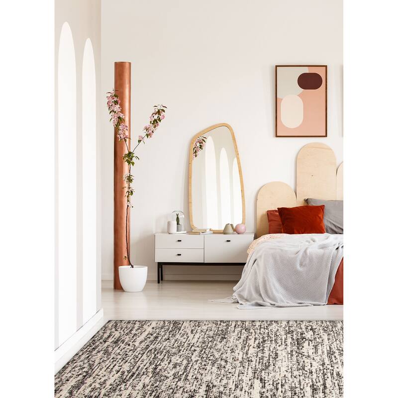 ECARPETGALLERY Braid weave Sienna Black Wool Rug - 6'1 x 9'0