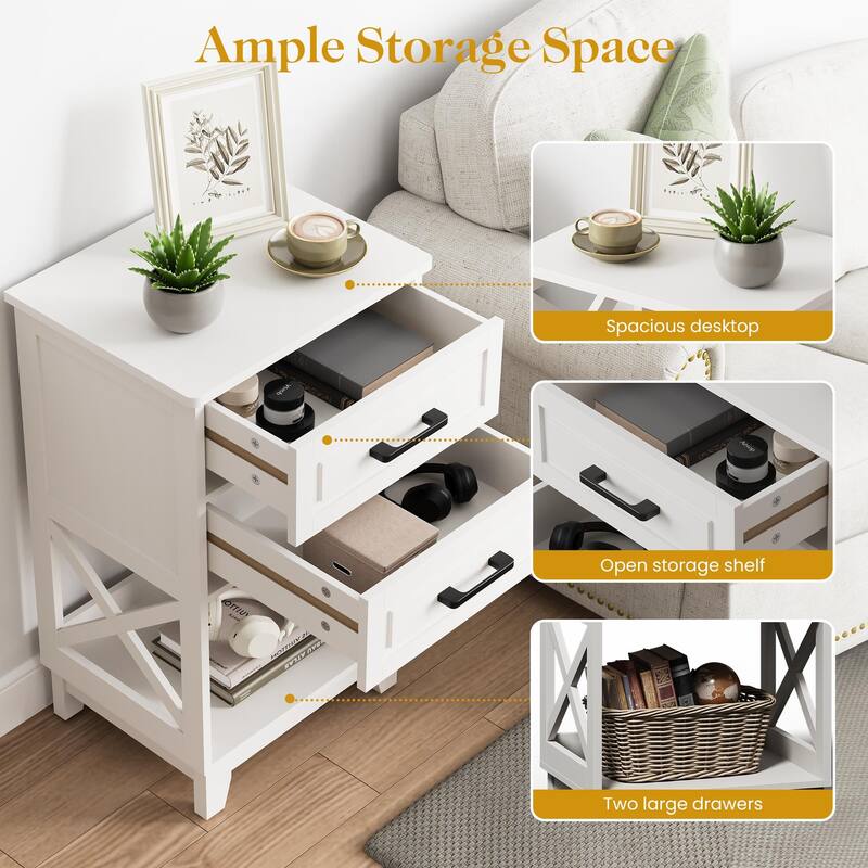 2-Drawer Nightstand (Set of 2)