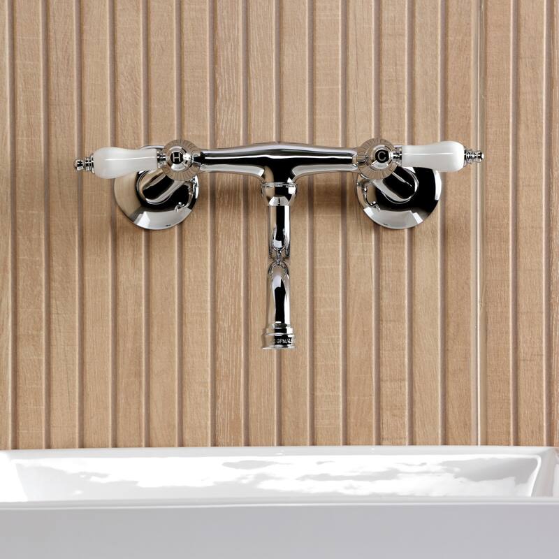 Kingston Brass Kingston Two-Handle 2-Hole Wall Mount Bathroom Faucet
