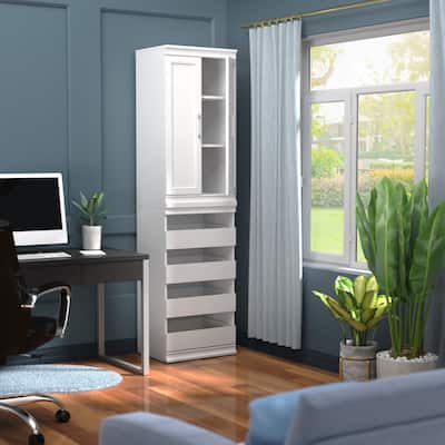 ClosetMaid Modular Storage 21.38-inch W 3-Shelf 4-Drawer Wood Closet System