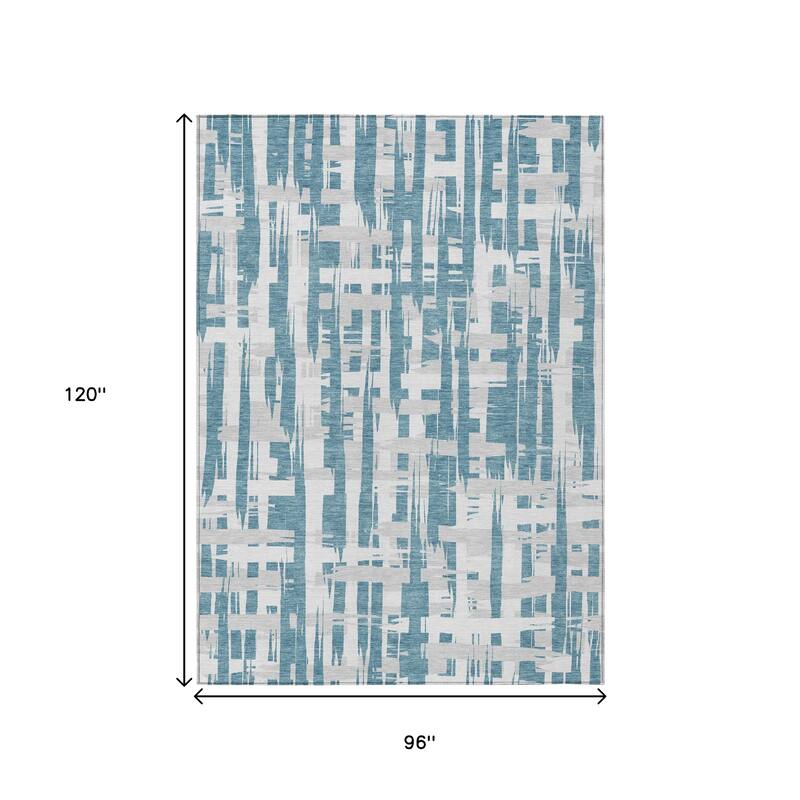 HomeRoots Striped Transitional Rectangle Outdoor Rug