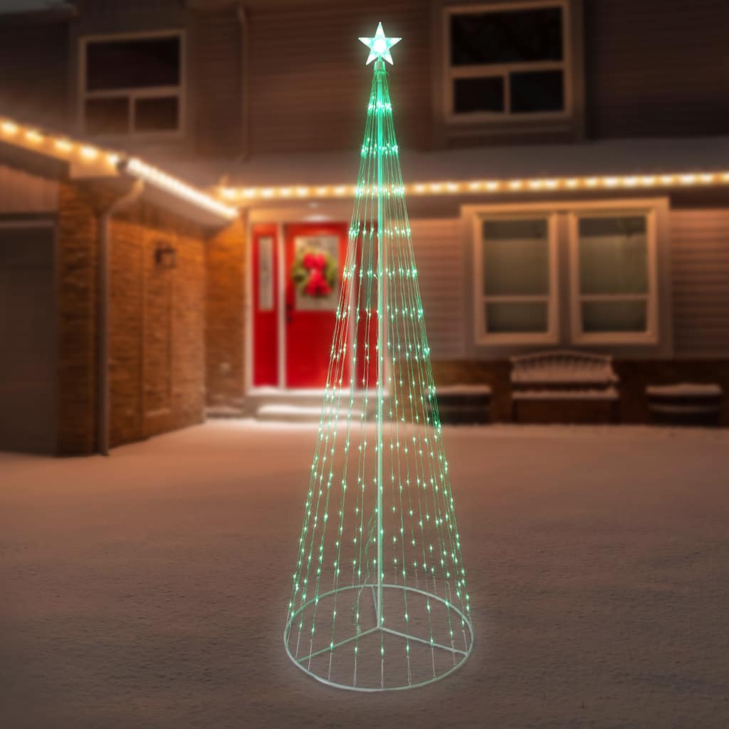 12' Green LED Lighted Show Cone Christmas Tree Outdoor Decoration