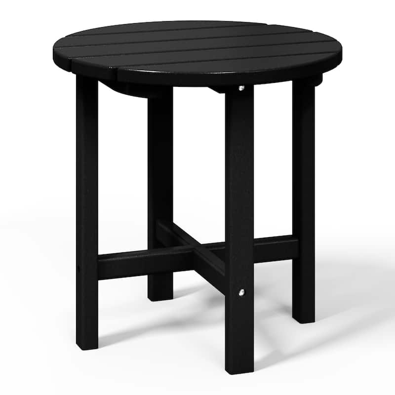 Polytrends Altura Eco-friendly All Weather Round 18" Side Table