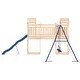 preview thumbnail 16 of 20, vidaXL Swing Set Outdoor Backyard Wooden Playground Equipment for Kids Age 3-8