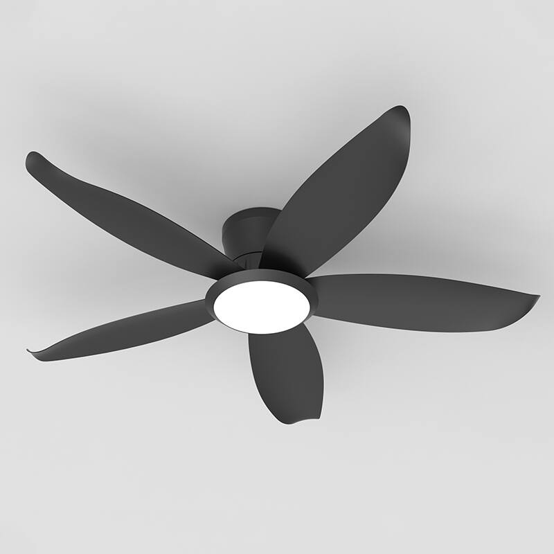 42-inch Wood Grain Finish Blades High Airflow Easy-Install Plug-in ABS Blade Ceiling Fan Light