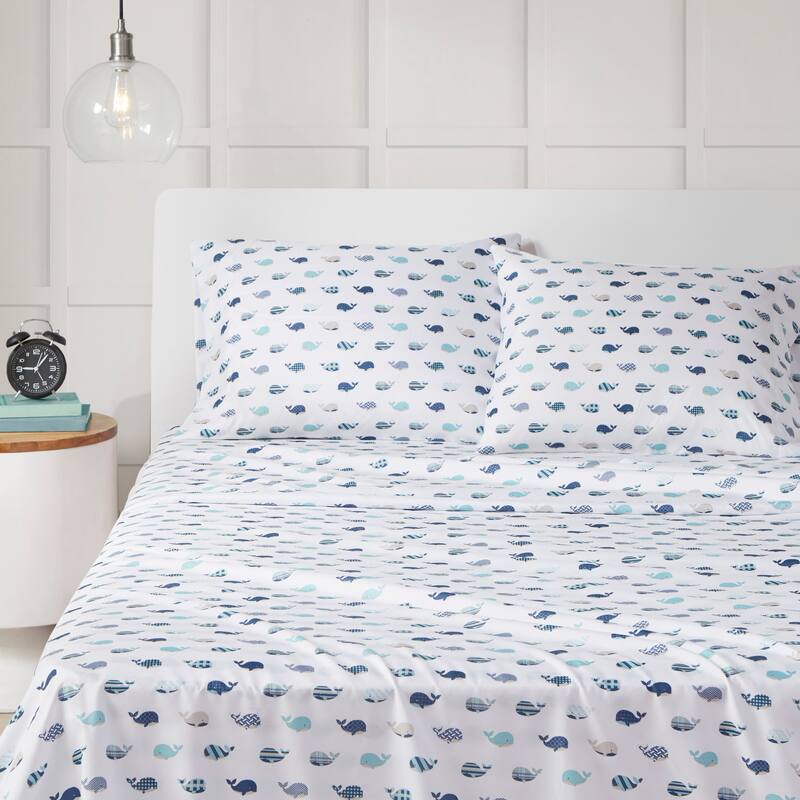 Intelligent Design Printed Microfiber Bed Sheet Set