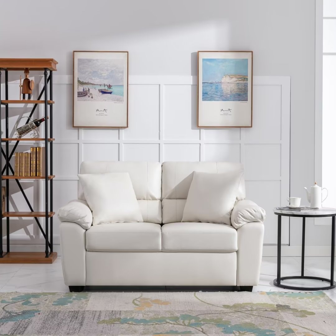 Pleather loveseat shop