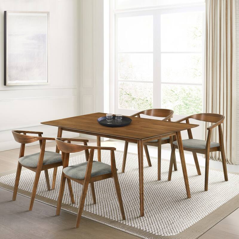 Westmont Santana 5 Piece Wood Dining Set - Charcoal/Walnut