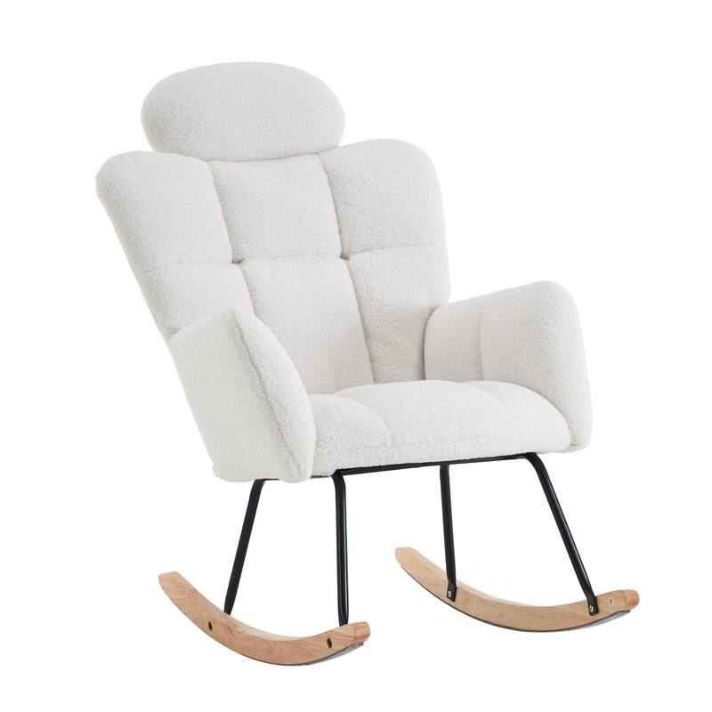 Modern Accent Armchair Padded Seat with High Backrest - N/A