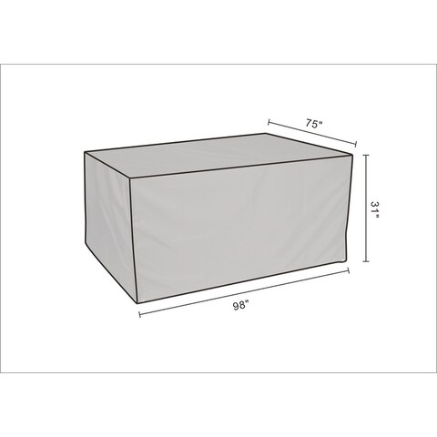Direct Wicker Large Rectangular Weather-proof Furniture Cover for Outdoor Patio Sofa Set