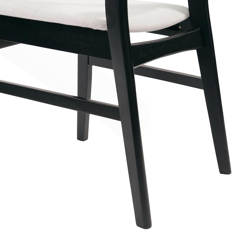 Stylish Set of Two Mid-Century Dining Chairs with Upholstery and Sturdy Legs