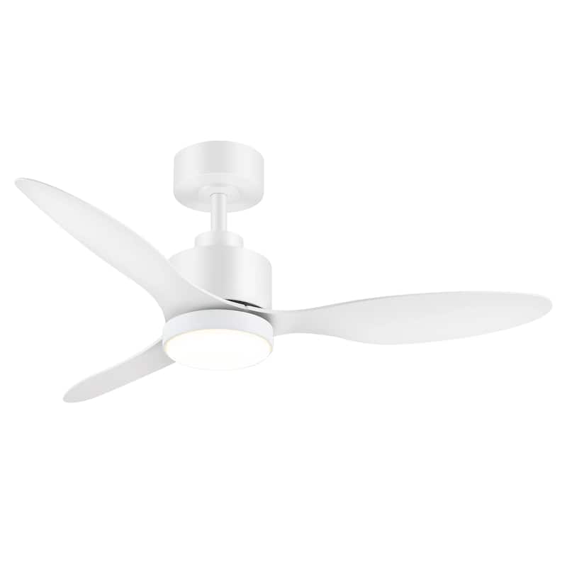 42 Inch LED Black/White Ceiling Fan with Lights Remote(3-Blade)
