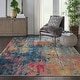 preview thumbnail 14 of 27, Nourison Celestial Abstract Area Rug 5'3" x 7'3" - Blue/Yellow - Runner/Rectangle