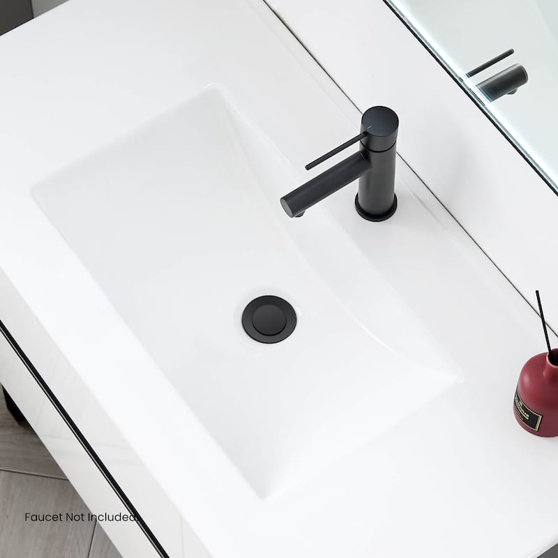 Bathroom Sink Pop Up Drain Stopper with 12" tailpiece, with Overflow