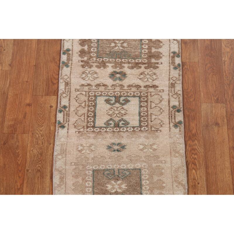 Antique Look Anatolian Turkish Oriental Rug Hand-knotted Wool Carpet - 1'7" x 2'10"