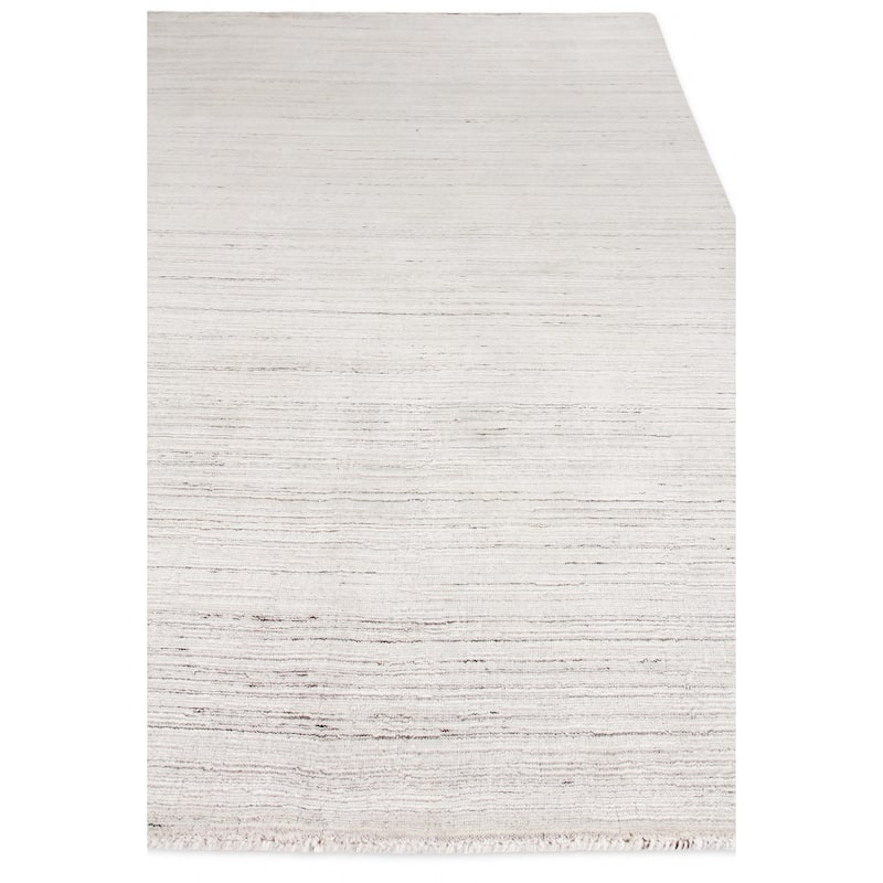 EXQUISITE RUGS Palazzo Hand-loomed Wool/Bamboo Silk Silver Area Rug.
