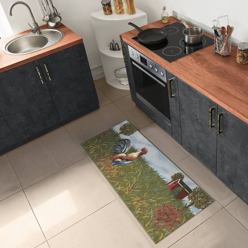 Liora Manne Esencia Rooster Farm Indoor/Outdoor Mat