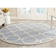 preview thumbnail 9 of 68, SAFAVIEH Handmade Cambridge Arah Modern Moroccan Wool Rug 6' Round - Light Blue/Ivory - Round