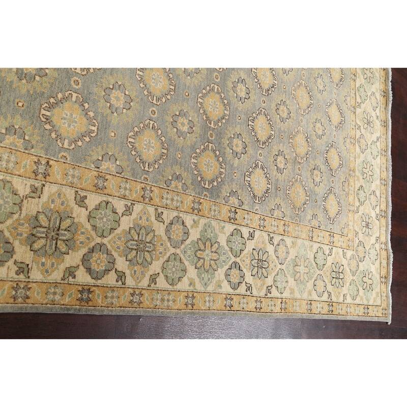 Geometric Khotan Oriental Area Rug Wool Hand-knotted Living Room Carpet - 9'0" x 11'6"