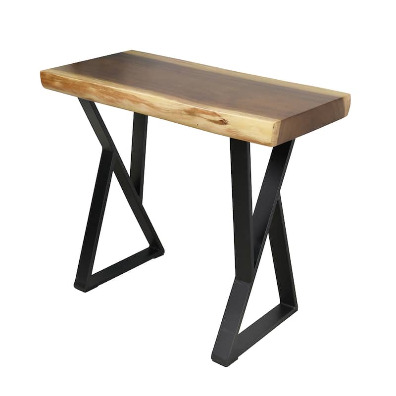 Natural Wood Rectangle Coffee Side Table 31"x14"x26"