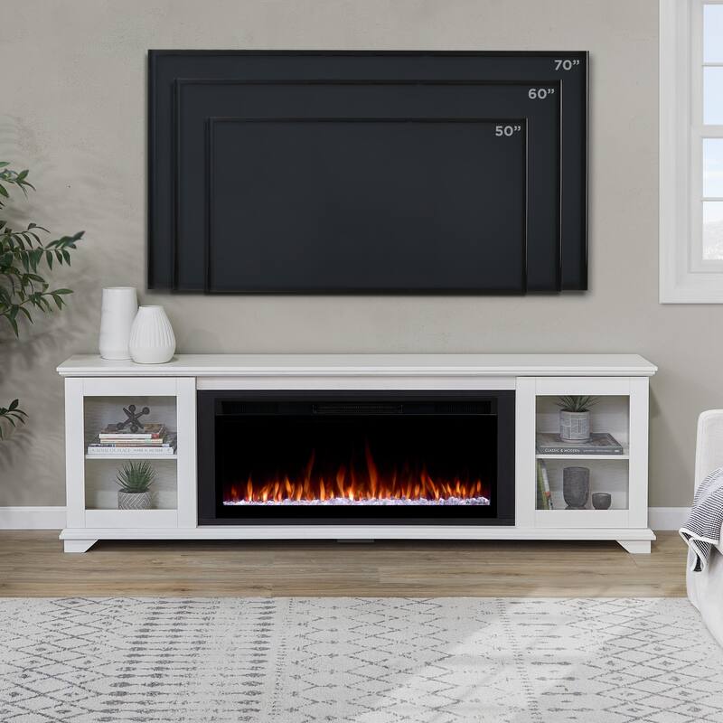 Benjamin 81" Smart Landscape Electric Fireplace by Real Flame