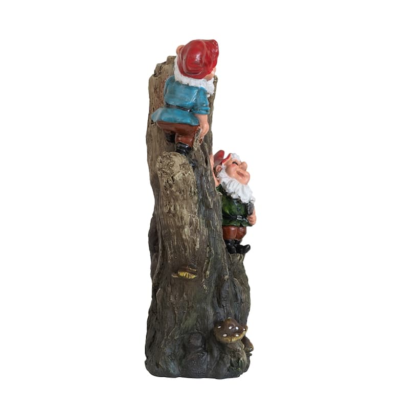 Decorative Woodland Gnome Water Fountain with LED Light